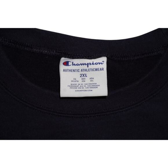 Champion Samford University Crewneck Sweatshirt 2XL Navy Blue - Picture 2 of 5